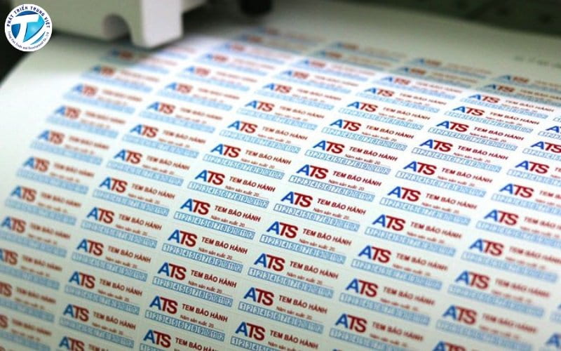 In tem bảo hành, tem chống hàng giả với máy in decal